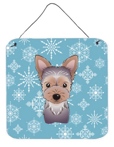 Snowflake Yorkie Puppy Wall and Door Hanging Prints