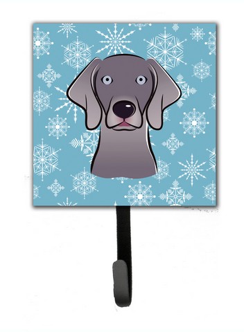 Snowflake Weimaraner Leash & Key Holder