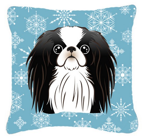 Snowflake Japanese Chin Fabric Decorative Pillow