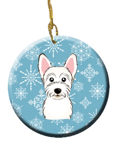 Snowflake Westie Ceramic Ornament