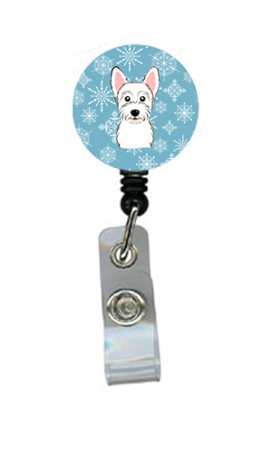 Snowflake Westie Retractable Badge Reel