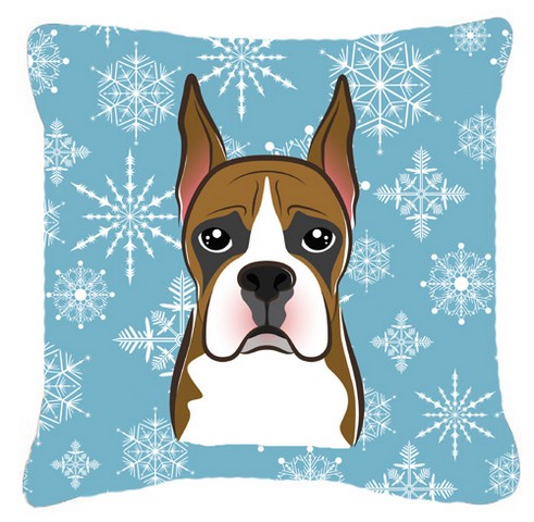 Snowflake Boxer Fabric Decorative Pillow