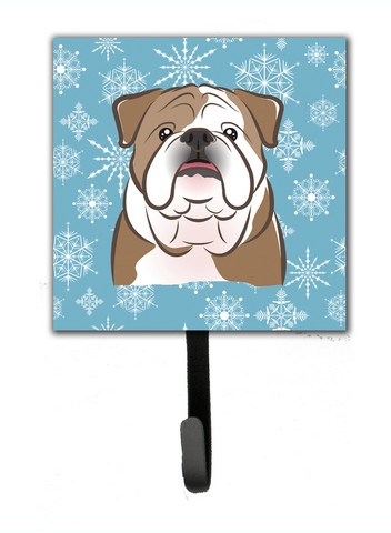 Snowflake English Bulldog Leash & Key Holder