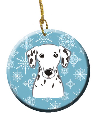 Snowflake Dalmatian Ceramic Ornament