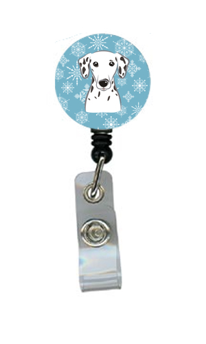 Snowflake Dalmatian Retractable Badge Reel