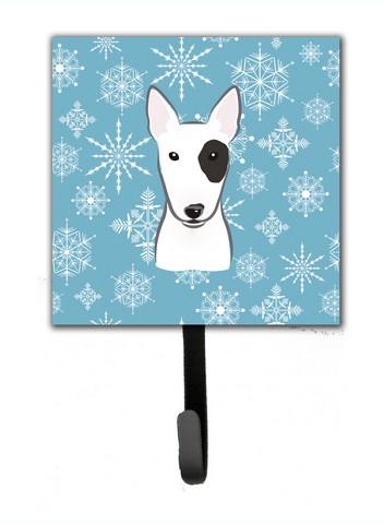 Snowflake Bull Terrier Leash & Key Holder