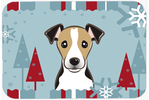 Winter Holiday Jack Russell Terrier Mouse Pad, Hot Pad & Trivet