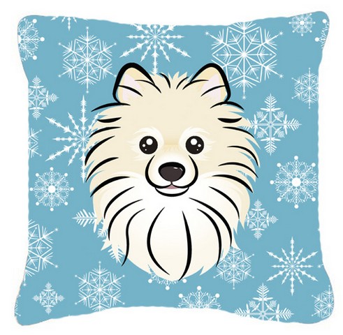 Snowflake Pomeranian Fabric Decorative Pillow