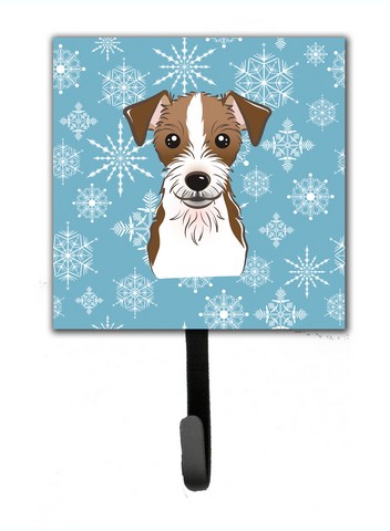 Snowflake Jack Russell Terrier Leash & Key Holder