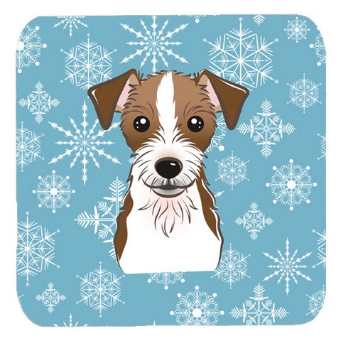 BB1636FC Snowflake Jack Russell Terrier Foam Coasters- Set Of 4
