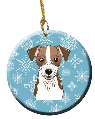 Snowflake Jack Russell Terrier Ceramic Ornament
