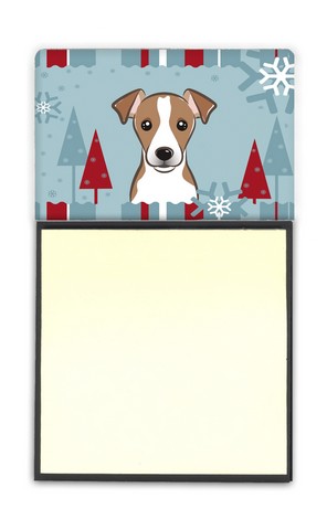 Winter Holiday Jack Russell Terrier Sticky Note Holder