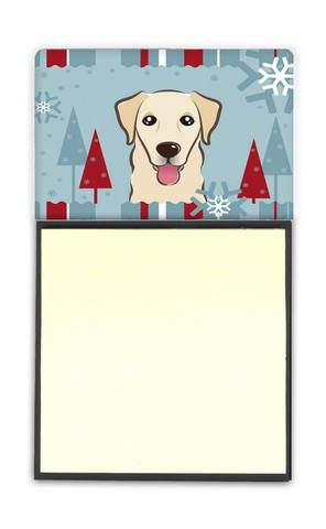 Winter Holiday Golden Retriever Sticky Note Holder