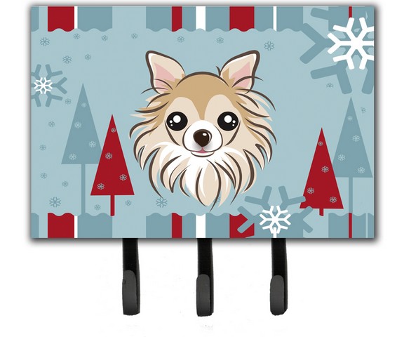 Winter Holiday Chihuahua Leash & Key Holder