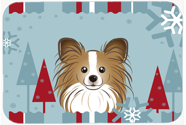 Winter Holiday Papillon Mouse Pad, Hot Pad & Trivet