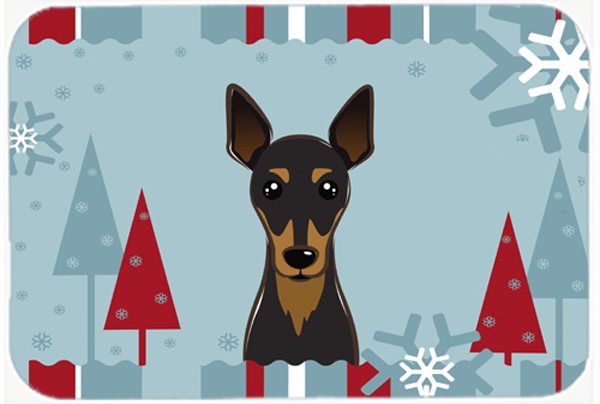 Winter Holiday Min Pin Mouse Pad, Hot Pad & Trivet