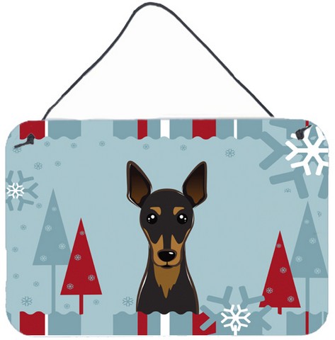 Winter Holiday Min Pin Wall and Door Hanging Prints