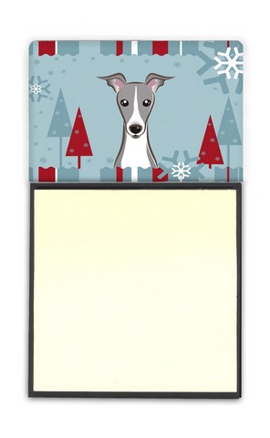 Winter Holiday Italian Greyhound Sticky Note Holder