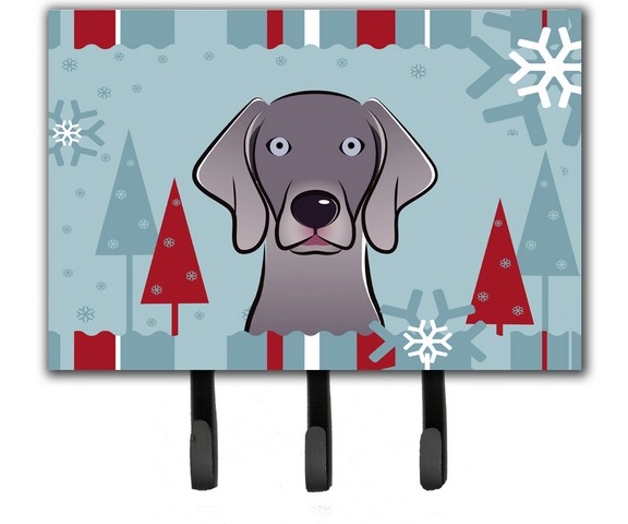 Winter Holiday Weimaraner Leash & Key Holder