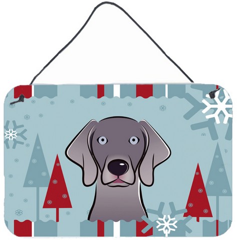 Winter Holiday Weimaraner Wall and Door Hanging Prints