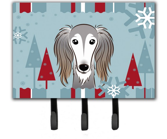 Winter Holiday Saluki Leash & Key Holder