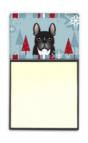 Winter Holiday French Bulldog Sticky Note Holder