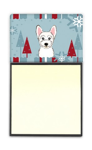 Winter Holiday Westie Sticky Note Holder