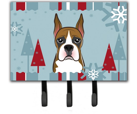 BB1719TH68 Winter Holiday Boxer Leash & Key Holder