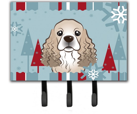 Winter Holiday Cocker Spaniel Leash & Key Holder