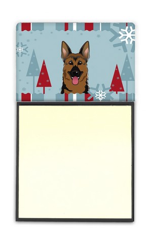 Winter Holiday German Shepherd Sticky Note Holder