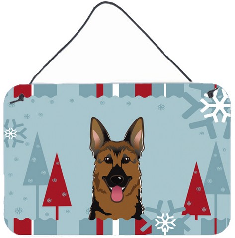 Winter Holiday German Shepherd Wall and Door Hanging Prints