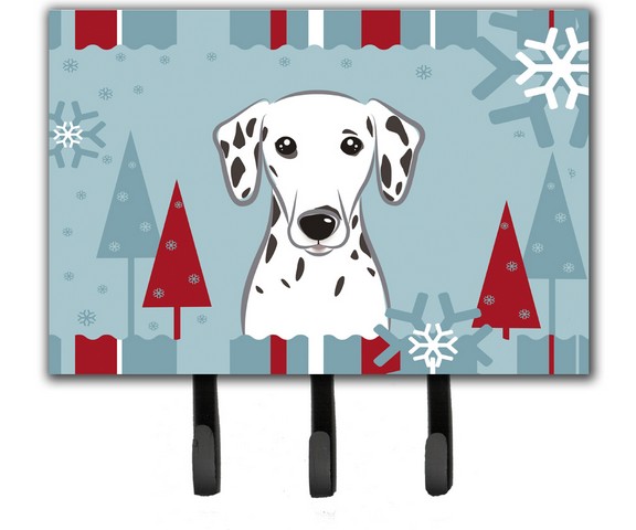 BB1706TH68 Winter Holiday Dalmatian Leash & Key Holder