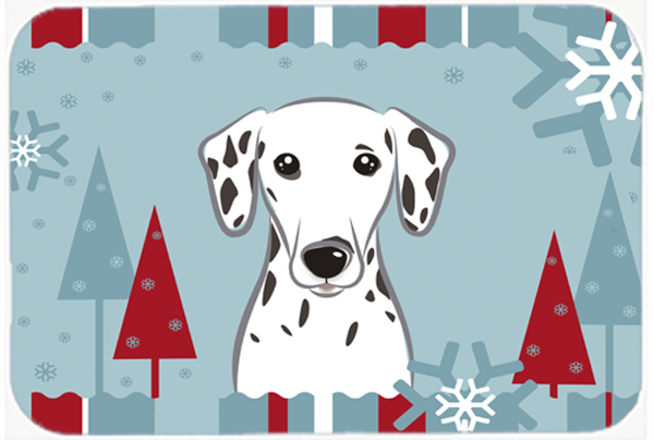 Winter Holiday Dalmatian Mouse Pad, Hot Pad & Trivet