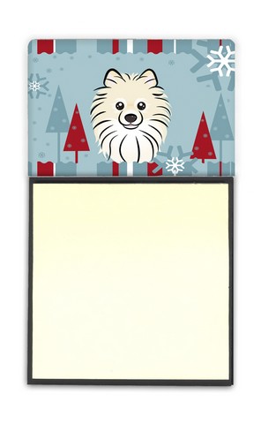 Winter Holiday Pomeranian Sticky Note Holder