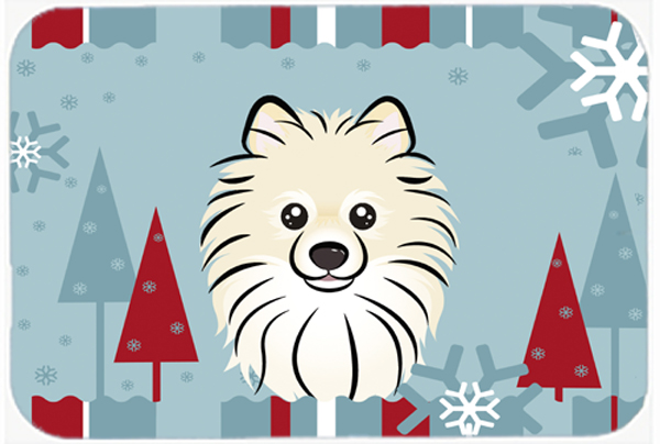 Winter Holiday Pomeranian Mouse Pad, Hot Pad & Trivet