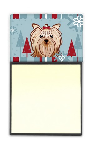 Winter Holiday Yorkie Yorkishire Terrier Sticky Note Holder