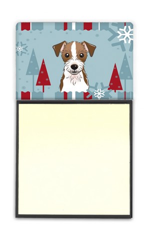 Winter Holiday Jack Russell Terrier Sticky Note Holder