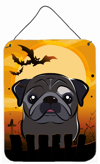 Halloween Black Pug Wall and Door Hanging Prints