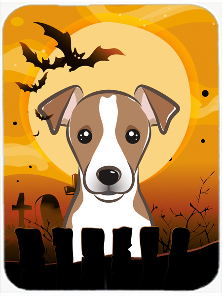 Picture of Carolines Treasures BB1818LCB Halloween Jack Russell Terrier Glass Cutting Board- Large