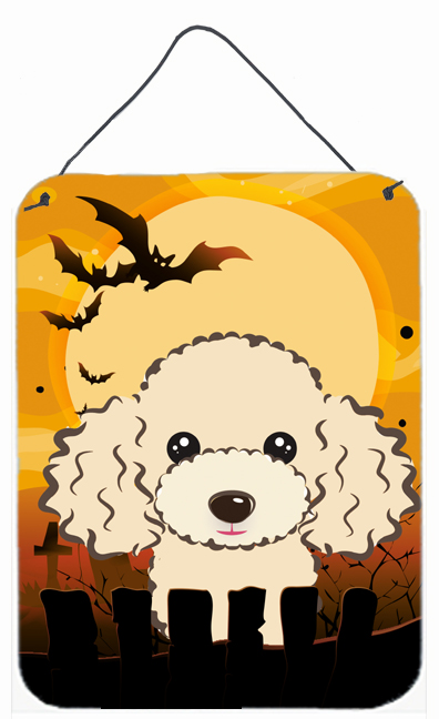 Halloween Buff Poodle Wall and Door Hanging Prints