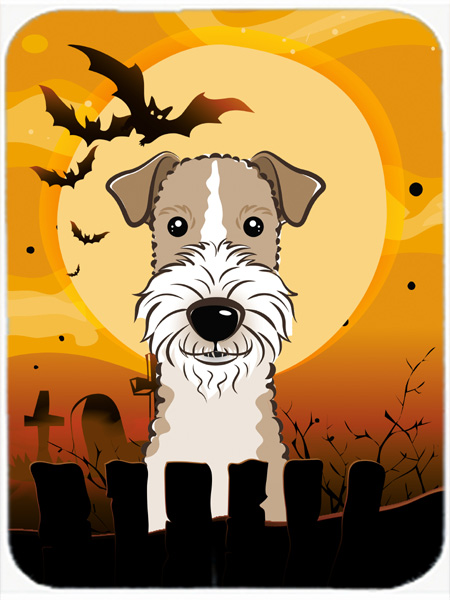 Halloween Wire Haired Fox Terrier Mouse Pad, Hot Pad & Trivet