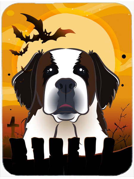 Picture of Carolines Treasures BB1804LCB Halloween Saint Bernard Glass Cutting Board- Large