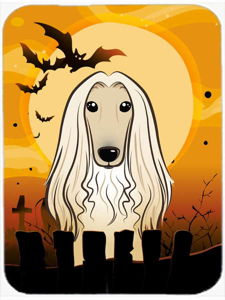 Picture of Carolines Treasures BB1802LCB Halloween Afghan Hound Glass Cutting Board- Large