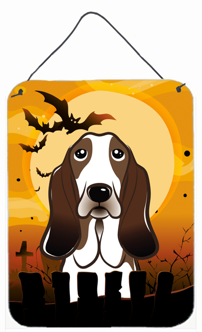 Halloween Basset Hound Wall and Door Hanging Prints
