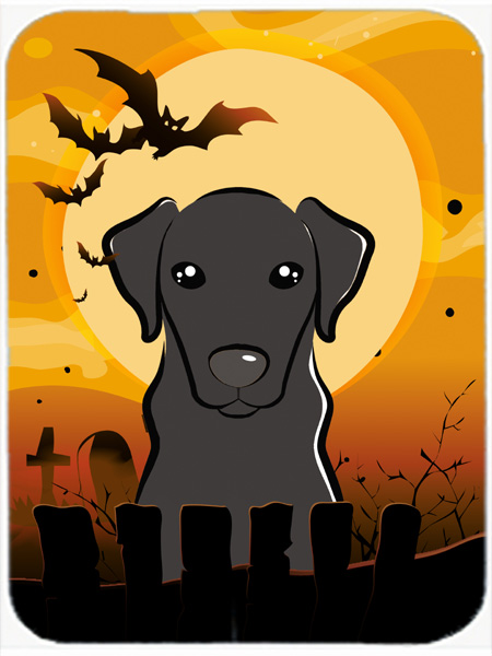 Picture of Carolines Treasures BB1793LCB Halloween Black Labrador Glass Cutting Board- Large