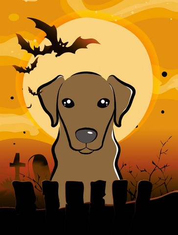 Halloween Chocolate Labrador Flag Garden Size