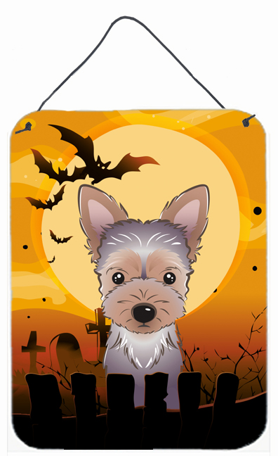 Halloween Yorkie Puppy Wall and Door Hanging Prints