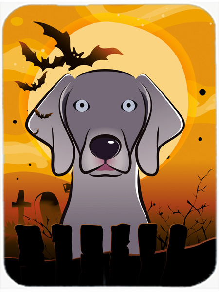 Picture of Carolines Treasures BB1789LCB Halloween Weimaraner Glass Cutting Board- Large
