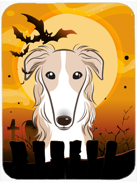 Picture of Carolines Treasures BB1786LCB Halloween Borzoi Glass Cutting Board- Large