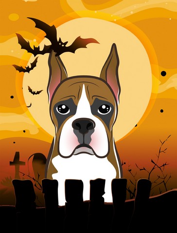 Halloween Boxer Flag Garden Size
